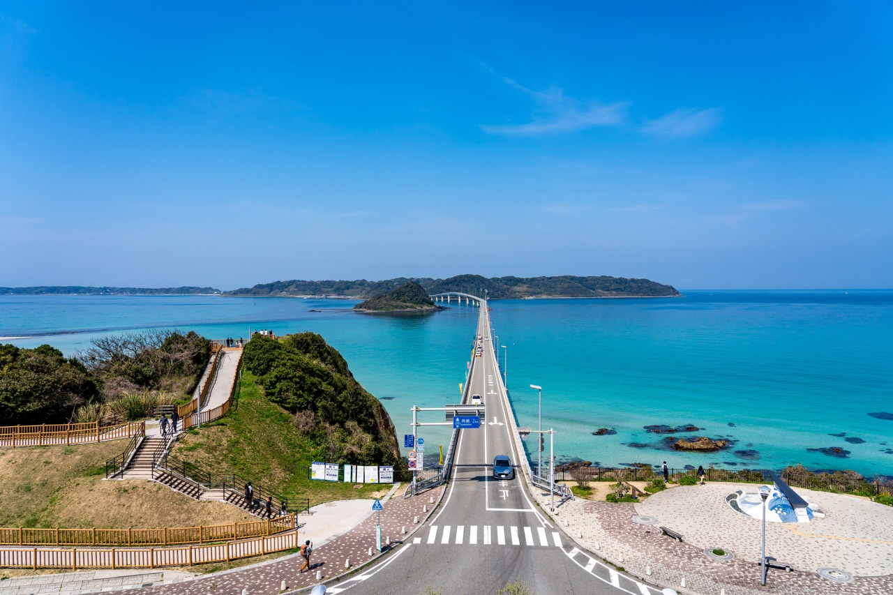 角島大橋の全景