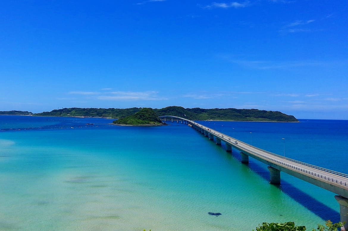 角島大橋の空撮