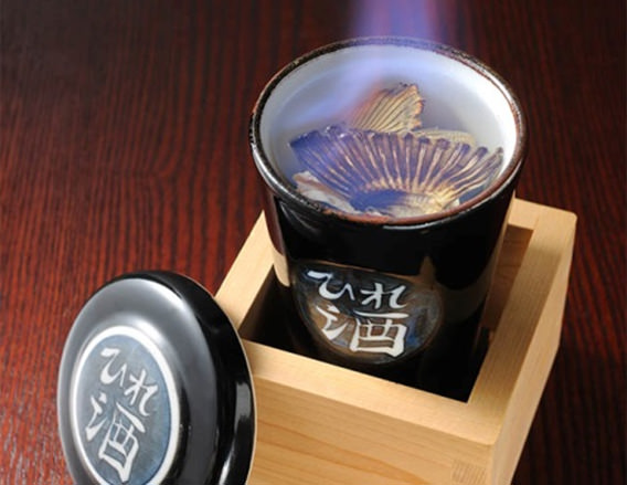 ひれ酒の炎